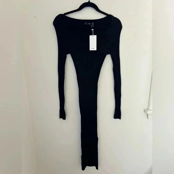 Mango Knit Goleta  Dress in Black NWT - Picture 8 of 12
